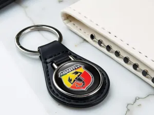 Fiat Abarth Portachiavi In Pelle Sintetica Finto Sodo Sportivo